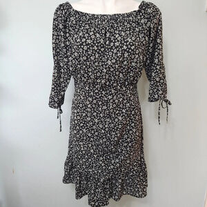 Zara Black & White Floral Dress